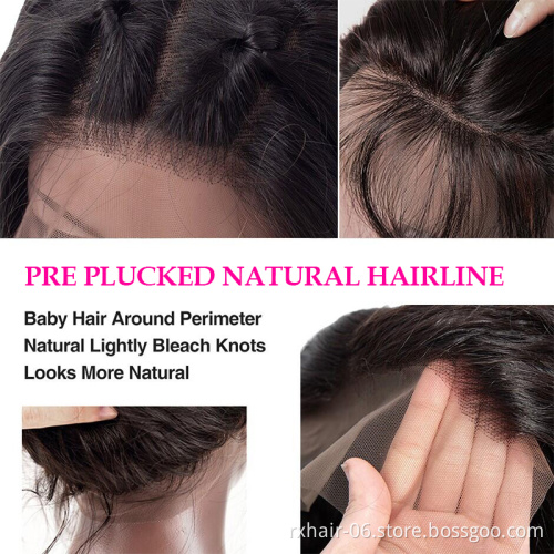 UBOSS 100% Brazilian Short Hair For Black Woman Human Bob 13X6 Pre Plucked Lace Front Malaysian Body Wave Transparent Lace Wig